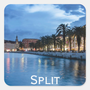 Split promenade in Croatia Square Sticker