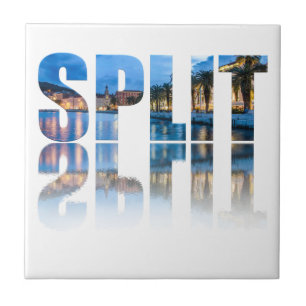 Split promenade text in Croatia Ceramic Tile
