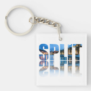 Split promenade text in Croatia Key Ring
