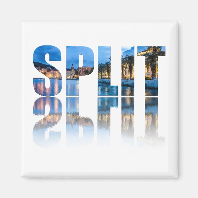Split promenade text in Croatia Magnet (Front)