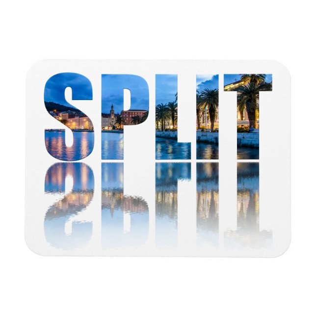 Split promenade text in Croatia Magnet (Horizontal)