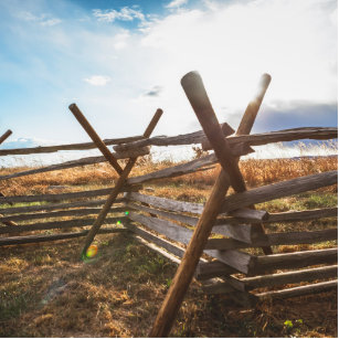 Split Rail Fence at Gettysburg Standing Photo Sculpture