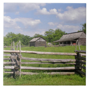 Split Rail Fence Ceramic Tile