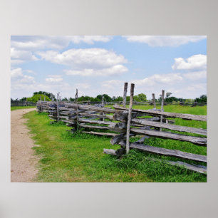 Split Rail Fence Poster