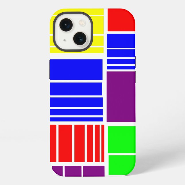 Split Rectangles  iPhone Case (Back)