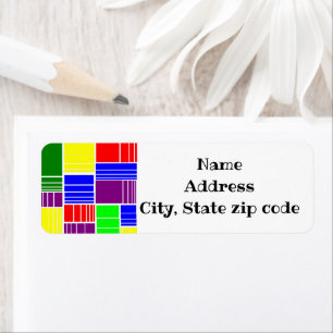 Split Rectangles Return Address Label