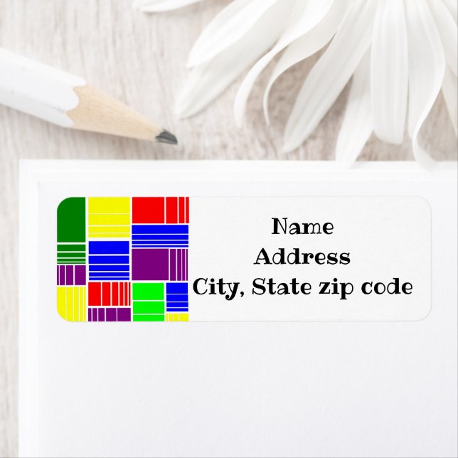 Split Rectangles  Return Address Label (Insitu)