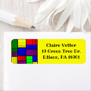 Split Rectangles Return Address Label