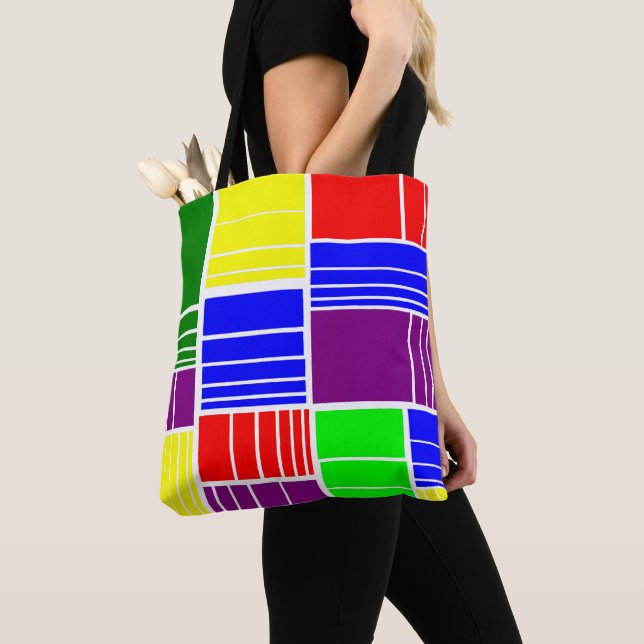 Split Rectangles  Tote Bag (Close Up)