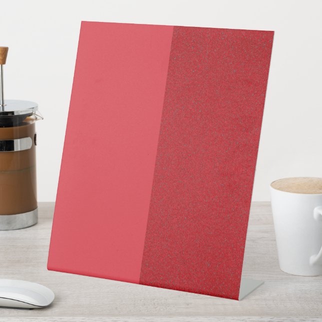 Split Red Customisable Pedestal Sign (In SItu)