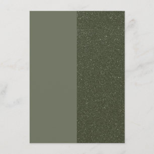 Split-Right Moss Green Flat Menu Card – Customise