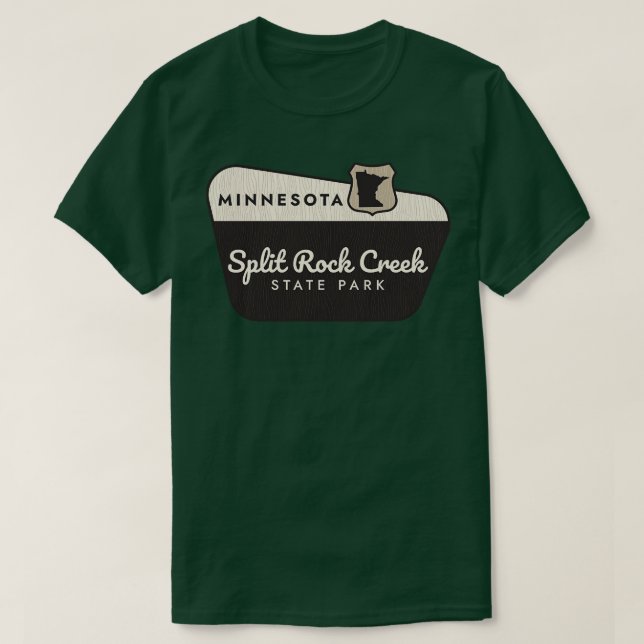 Split Rock Creek State Park Minnesota Welcome Sign T-Shirt (Design Front)
