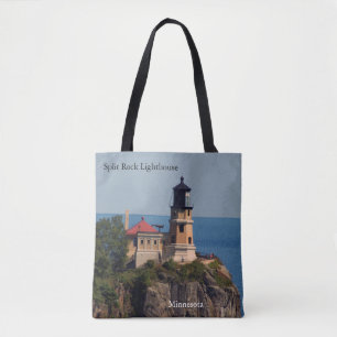 Split Rock Lighthouse all over tote bag
