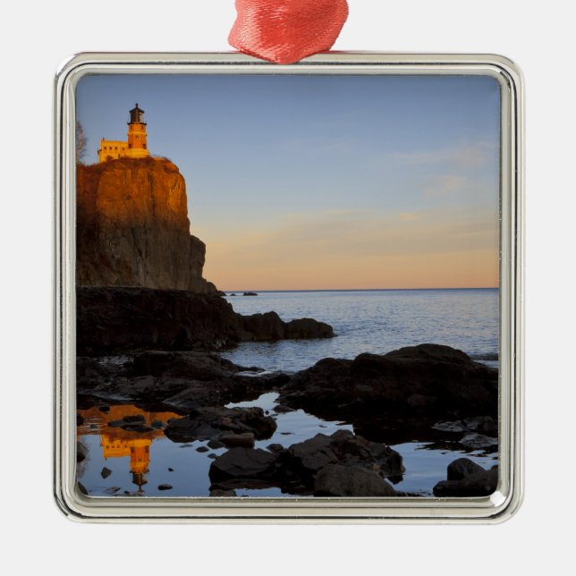 Split Rock Lighthouse at sunset near Two Metal Ornament (Front)