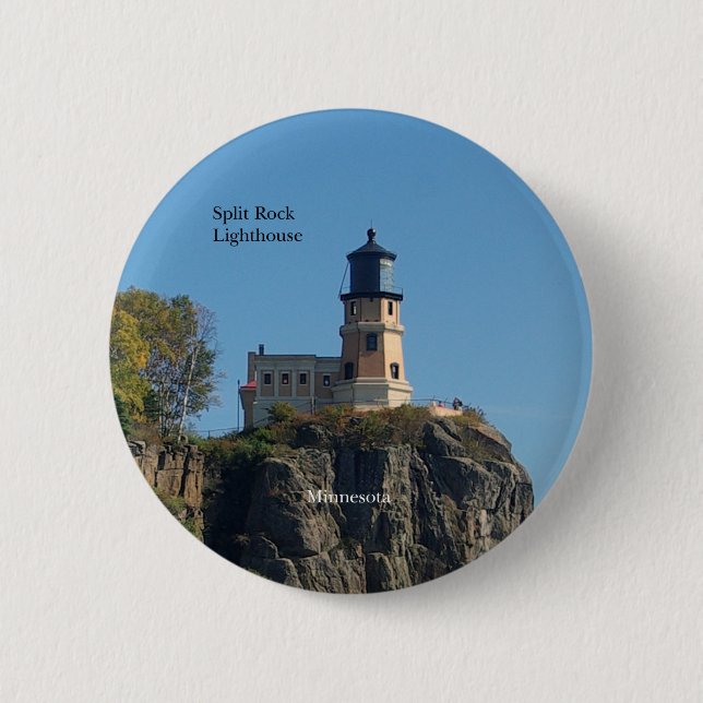 Split Rock Lighthouse from beach button (Front)