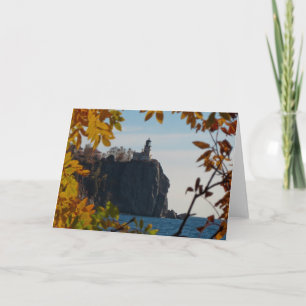 Split Rock Lighthouse in Fall Card