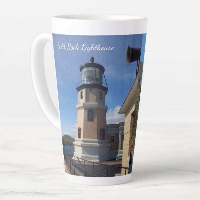 Split Rock Lighthouse latte mug (Left Angle)