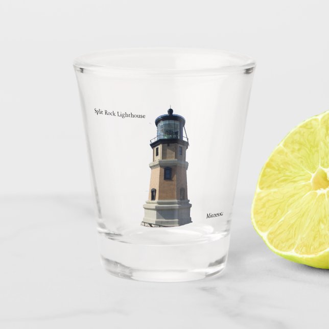 Split Rock Lighthouse shot glass (Front)