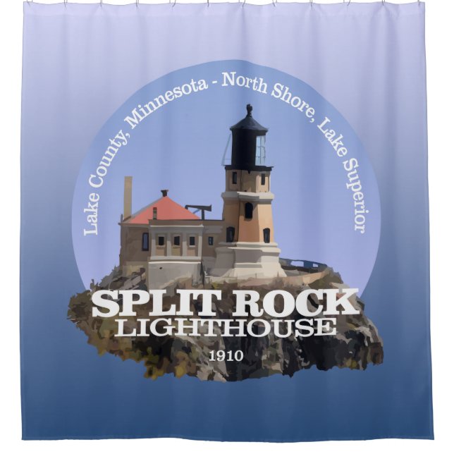 Split Rock Lighthouse Shower Curtain (Front)