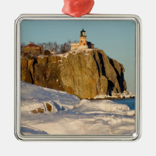 Split Rock Lighthouse State Park on Lake Metal Ornament