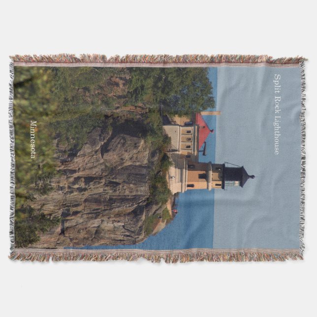 Split Rock Lighthouse throw blanket (Front)