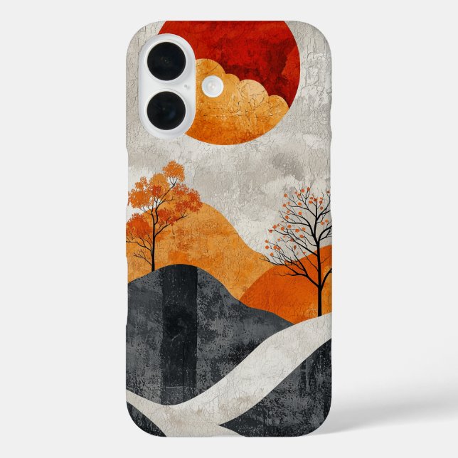 Split Sunset Terrain Phone Case (Back)