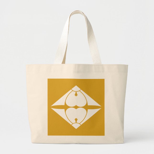 Split Sword Katabami Diamond Large Tote Bag (Front)