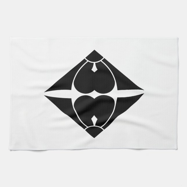 Split sword, vinegar, grass lozenge tea towel (Horizontal)