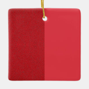 Split Texture Red Holiday Ornament – Customisable