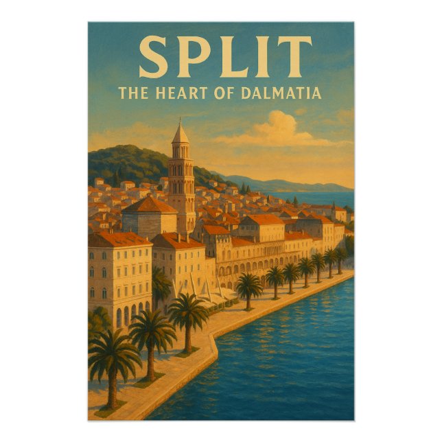 SPLIT — THE HEART OF DALMATIA POSTER (Front)