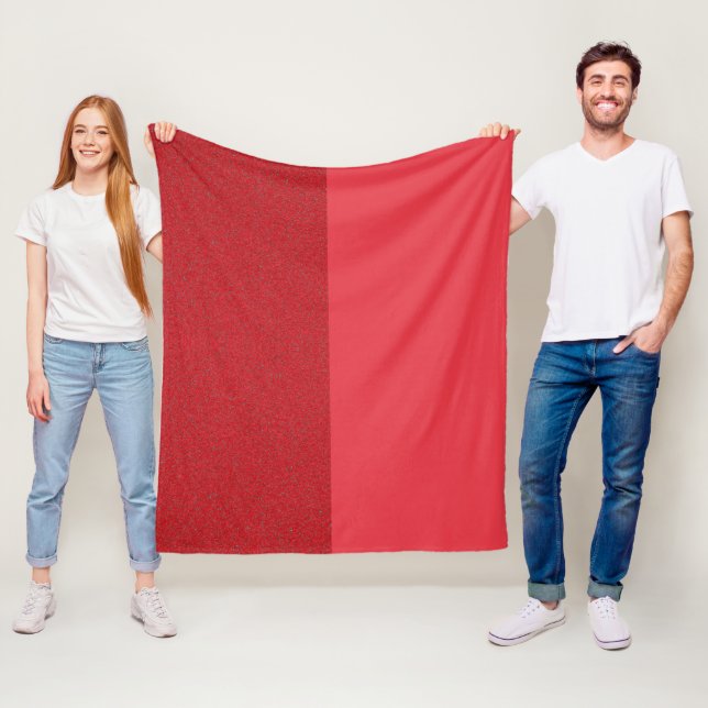 Split Tomato Red Designer Fleece Blanket - Custom (In Situ)