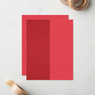 Split Tomato Red Flat Note Card (Noise + Solid)