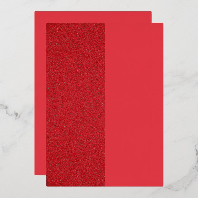 Split Tomato Red Foil Event Invitation – Customise (Front/Back)