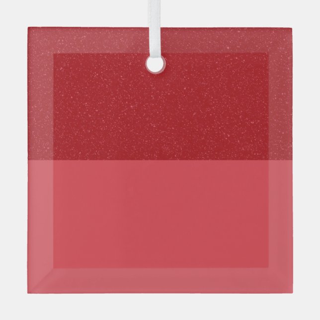 Split Tomato Red Holiday Glass Ornament (Custom) (Front)