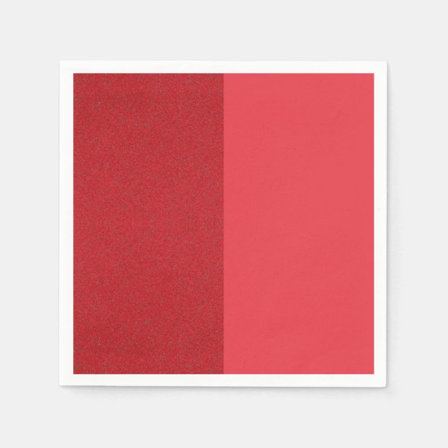 Split Tomato Red Paper Napkin – Bold Duo Design (Front)