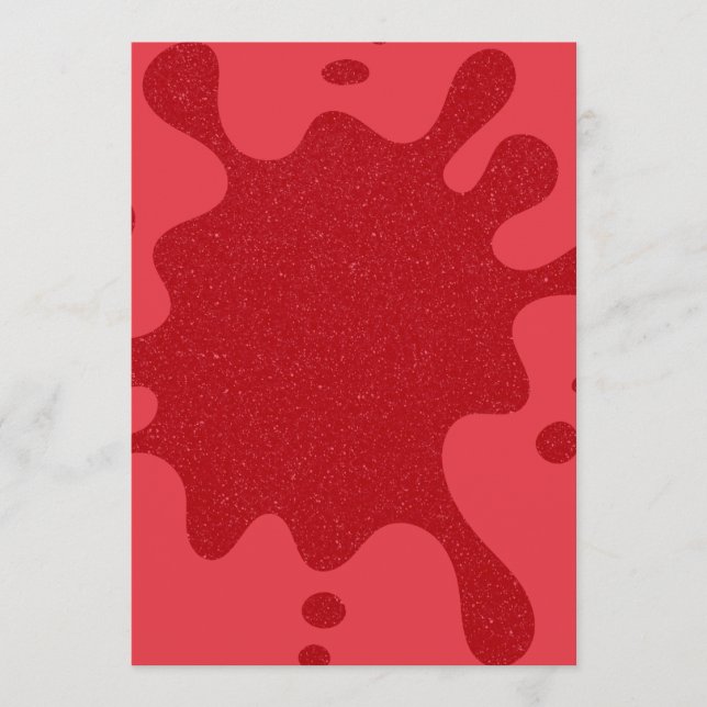 Split Tomato Red Sparkle Flat Menu – Customisable (Front)