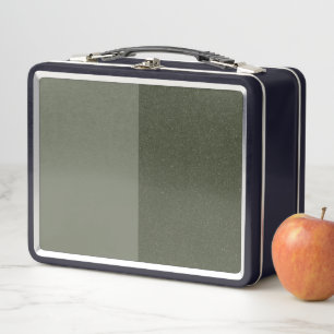 Split-Tone Modern Green Metal Lunchbox – Customise