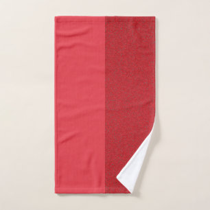 Split-Tone Tomato Red Hand Towel – Customisable