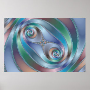 Split Tunnel - Fractal Poster