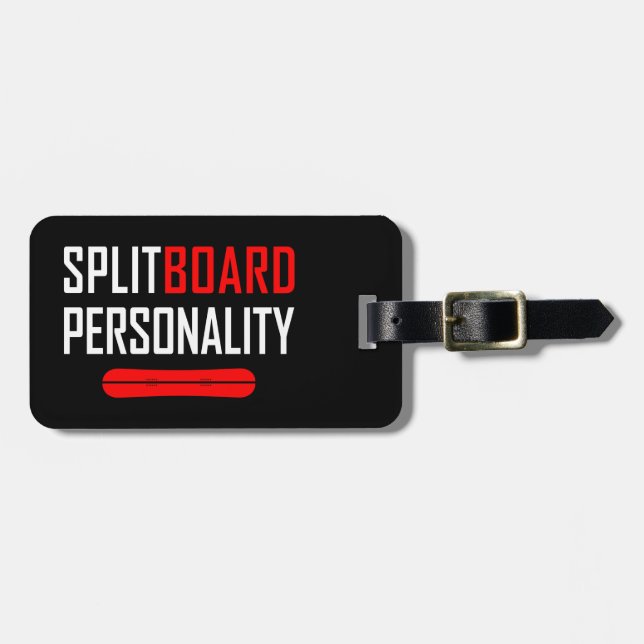 Splitboard Personality Luggage Tag (Front Horizontal)