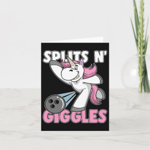Splits N' Giggles Unicorn Bowling Bowler Card