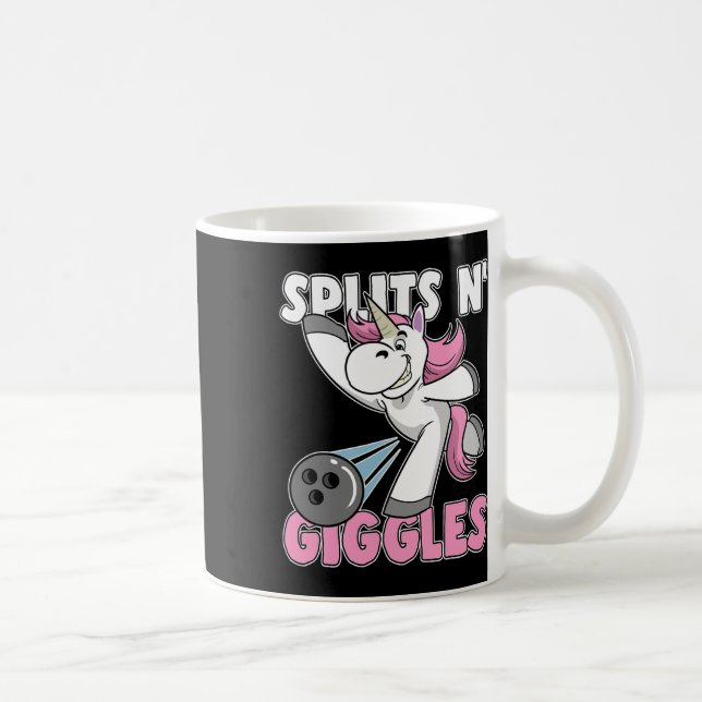 Splits N' Giggles Unicorn Bowling Bowler  Coffee Mug (Right)