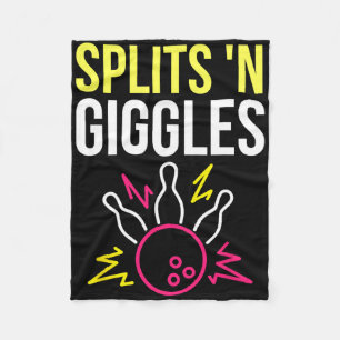 Splits'n Giggles Bowling Team Shirt Strike In Styl Fleece Blanket