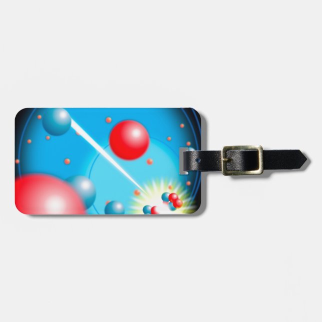 Splitting the Atom Science Physics Luggage Tag (Front Horizontal)