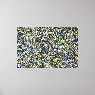 SPLT_001, Action Splatter Painting Canvas Print