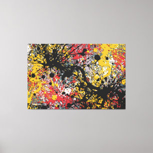 SPLT_24_007, Action Splatter Painting Canvas Print
