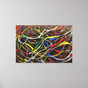 SPLT_25_0008, Action Painting Canvas Print