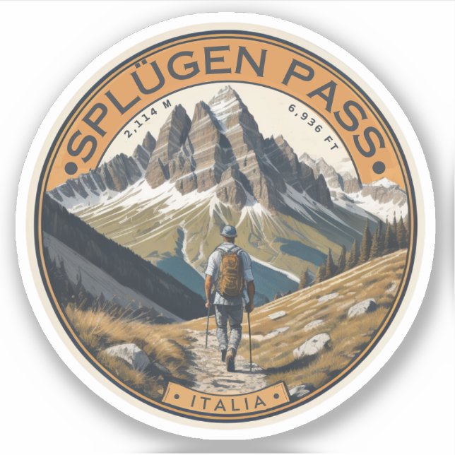  Splugen Pass mountain Lepontine Italian Alps (Front)