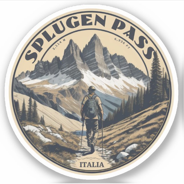  Splugen Pass mountain Lepontine Italian Alps (Front)