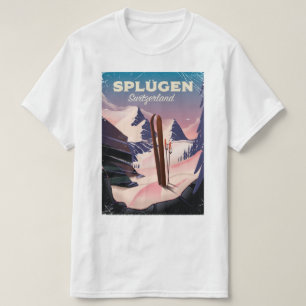 splügen Switzerland ski poster T-Shirt